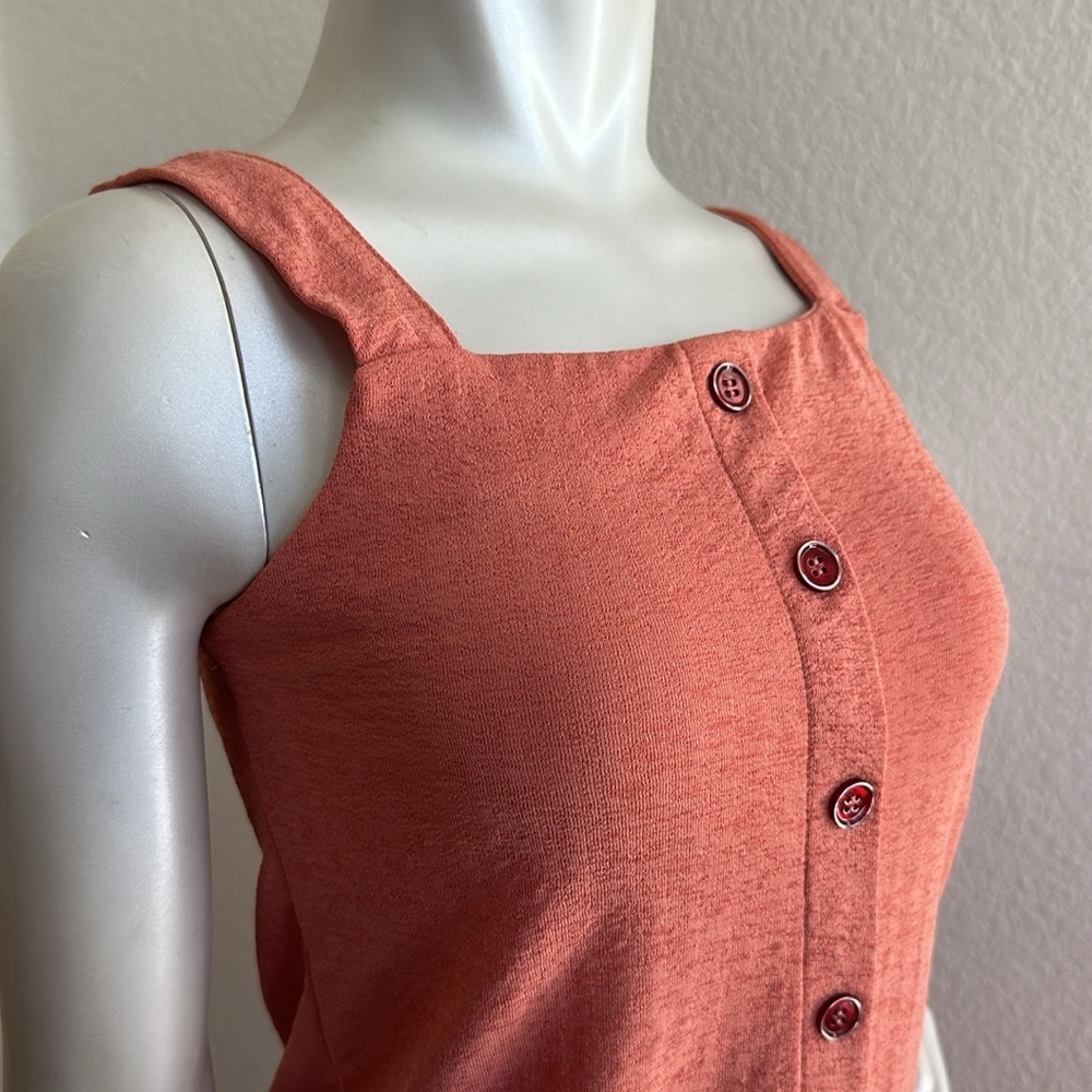 Zara square neck button through button down split… - image 6